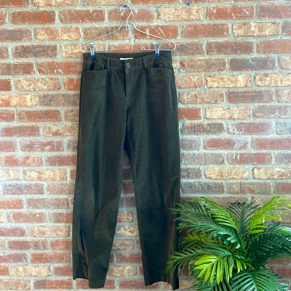 Dressbarn Sz 6 dark green cord trousers - Picture 1 of 8